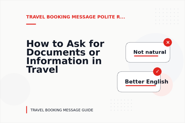 How to Ask for Documents or Information in Travel Booking Message English How to Ask for Documents or Information in Travel Booking Message English