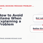 How to Avoid Blame When Explaining a Problem in Travel Booking Message English