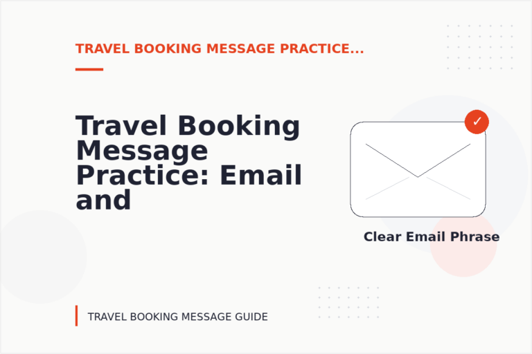 Travel Booking Message Practice: Email and Message Examples Travel Booking Message Practice: Email and Message Examples